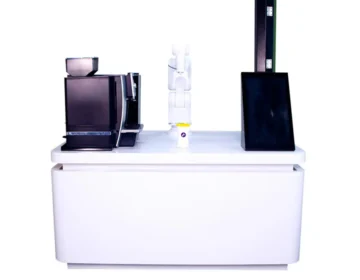 mechanical arm coffee bar